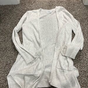 Old Navy White Speckled Cardigan